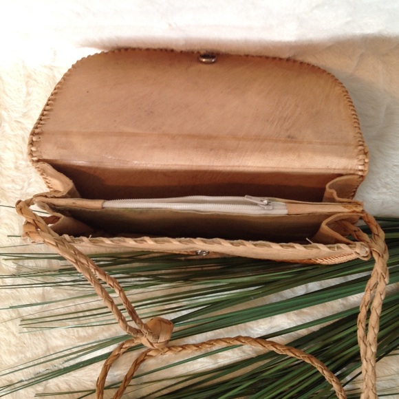 LEATHER Snake Skin Mini Clutch w/ Shoulder Strap - Picture 3 of 8